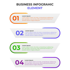 four steps gradient infographic element with business icon. infographic template