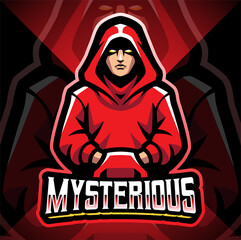 Mysterious esport mascot logo design © Visink.art