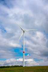 Windrad, H&uuml;gel, Wiese, Energie