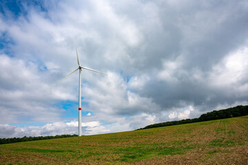 Windrad, H&uuml;gel, Wiese, Energie