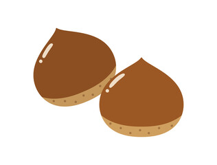 シンプルな栗のイラスト