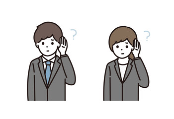 ビジネスマン ビジネスウーマン 難聴 聞こえづらい