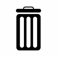 Trash bin vector icon. High quality and suitable for your design, web design, mobile app design, etc. Isolated vector illustration on a white background.