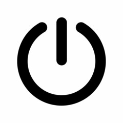 Power off button vector icon. High quality and suitable for your design, web design, mobile app design, etc. Isolated vector illustration on a white background.