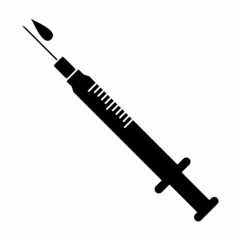 Fototapeta premium Syringe vector icon. High quality and suitable for your design, web design, mobile app design, etc. Isolated vector illustration on a white background.