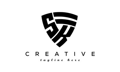 Shield letters SK creative logo