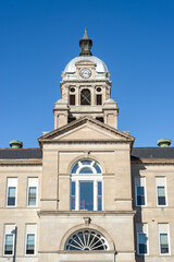 Architectural detail of the Woodford county courthouse located in the town of Eureka, Illinois.