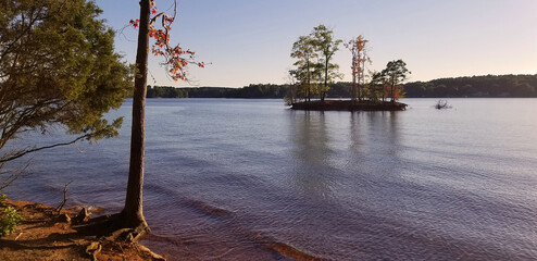 A scenic view of Lake Norman in North Carolina.