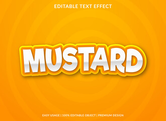 mustard editable text effect template with abstract style use for business logo brand and headline