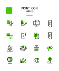 various Point color icon collection