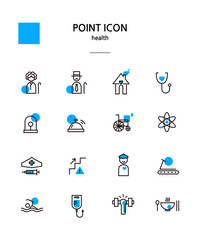 Naklejka na ściany i meble various Point color icon collection