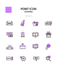 various Point color icon collection