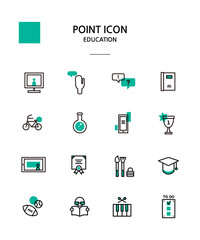 various Point color icon collection