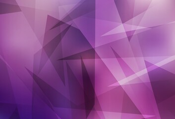 Obraz premium Light Purple, Pink vector texture with triangular style.
