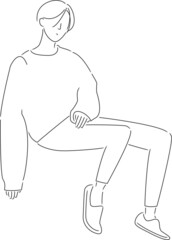 うたた寝しているショートヘアの女の子