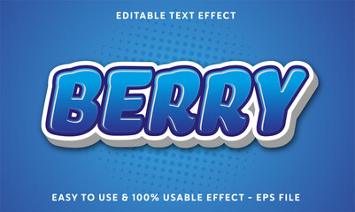 berry editable text effect template with abstract style use for business brand and company logo