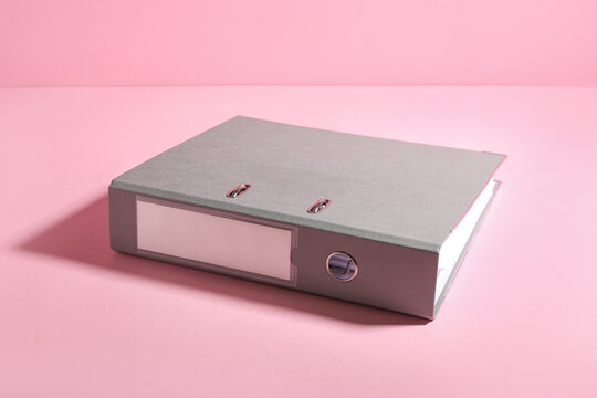 Office folder on color background