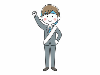 選挙に立候補した男性のイラスト