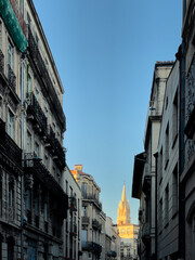 Obraz premium Saint Anne Montpellier Church at sunset in summer