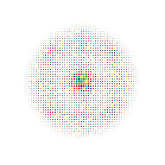 Colorful Halftone Illustration. Vector Element. Abstract Illustration. Texture Half. Dot Grunge. Circle Background. Gradient Gradation. Effect Art. Round Half.