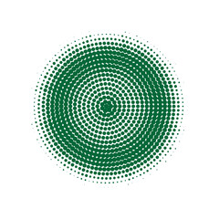 Green Halftone Set. Vector Shape. Abstract Retro. Texture Modern. Dot Set. Circle Half. Gradient Set. Round Logo. Effect Gradation.