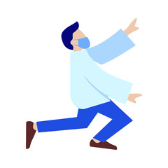 man holding something