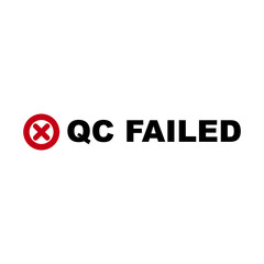 quality control failed logo text