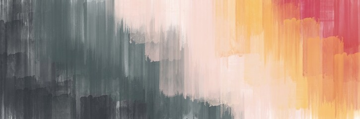 Abstract painting art with grey, beige and orange pastel paint brush for presentation, website background, banner, wall decoration, or t-shirt design.