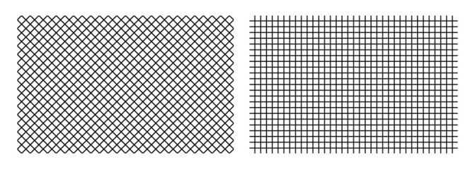 Grid texture vector background patterns set. - obrazy, fototapety, plakaty