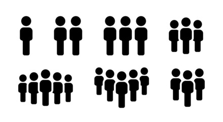 People icons set. Team icon. Vector illustration
