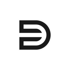 Creative logo design initials DE