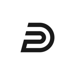 Creative logo design initials DP
