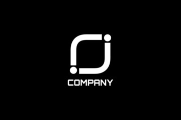 Vector logo element with humans holding hands or connecting with initial RJ or JR. Usable humanity, teamwork and general business