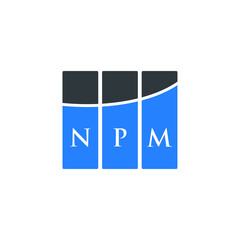 NPM letter logo design on white background. NPM creative initials letter logo concept. NPM letter design. 