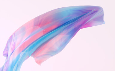 Gradient clothes with white background, 3d rendering.