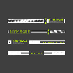 simple city slogan strip design, perfect for designing screen printing, t-shirts, hoodies, jackets and more - obrazy, fototapety, plakaty