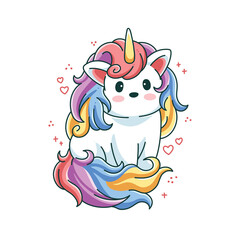 cute unicorn vector illustration design
