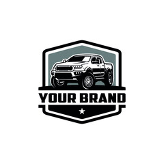 Fototapeta premium pick up truck isolated logo vector