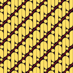 Batik parang seamless pattern vector. Editable, infinity color.