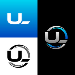 Fototapeta UL Letter Initial Logo Design Template Vector Illustration obraz