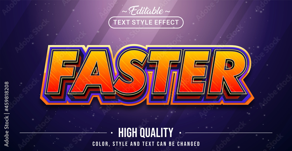Poster Editable text style effect - Faster text style theme.