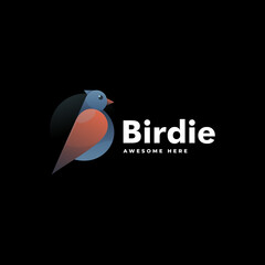 Obraz premium Vector Logo Illustration Bird Gradient Colorful Style.