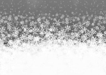 雪が降り積もる銀色の背景イラスト