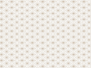 麻の葉文様背景　和柄　白