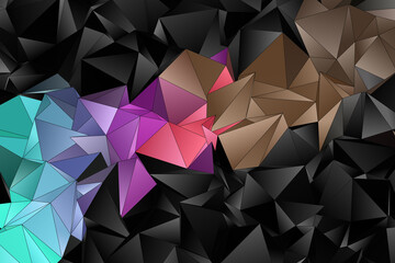 Abstract Low-Poly background. triangulated texture. Design 3d. Polygonal geometrical pattern. Triangular modern style