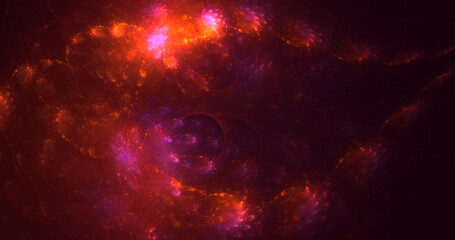 3D rendering abstract colorful fractal light background