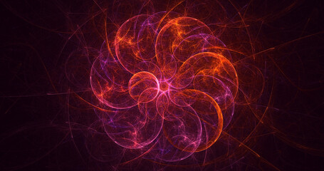 Obraz premium 3D rendering abstract colorful fractal light background