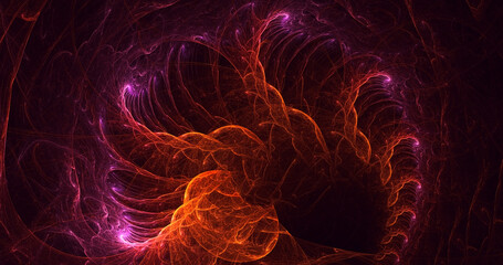 Fototapeta premium 3D rendering abstract colorful fractal light background
