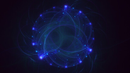 3D rendering abstract round light background