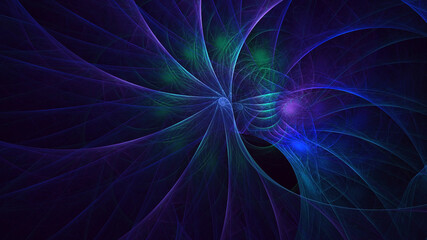 3D rendering abstract colorful fractal light background